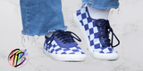 Tvoja Boja; Blue on Blue chequered shoes - Limited first edition