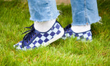 Tvoja Boja; Blue on Blue chequered shoes - Limited first edition